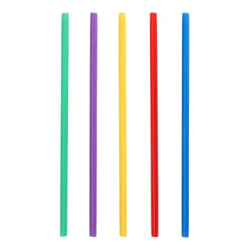 250x Plastik Strohhalme, Mehrweg, bunt